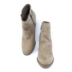 Womens Bessie Microsuede Wedge Fashion Bootie